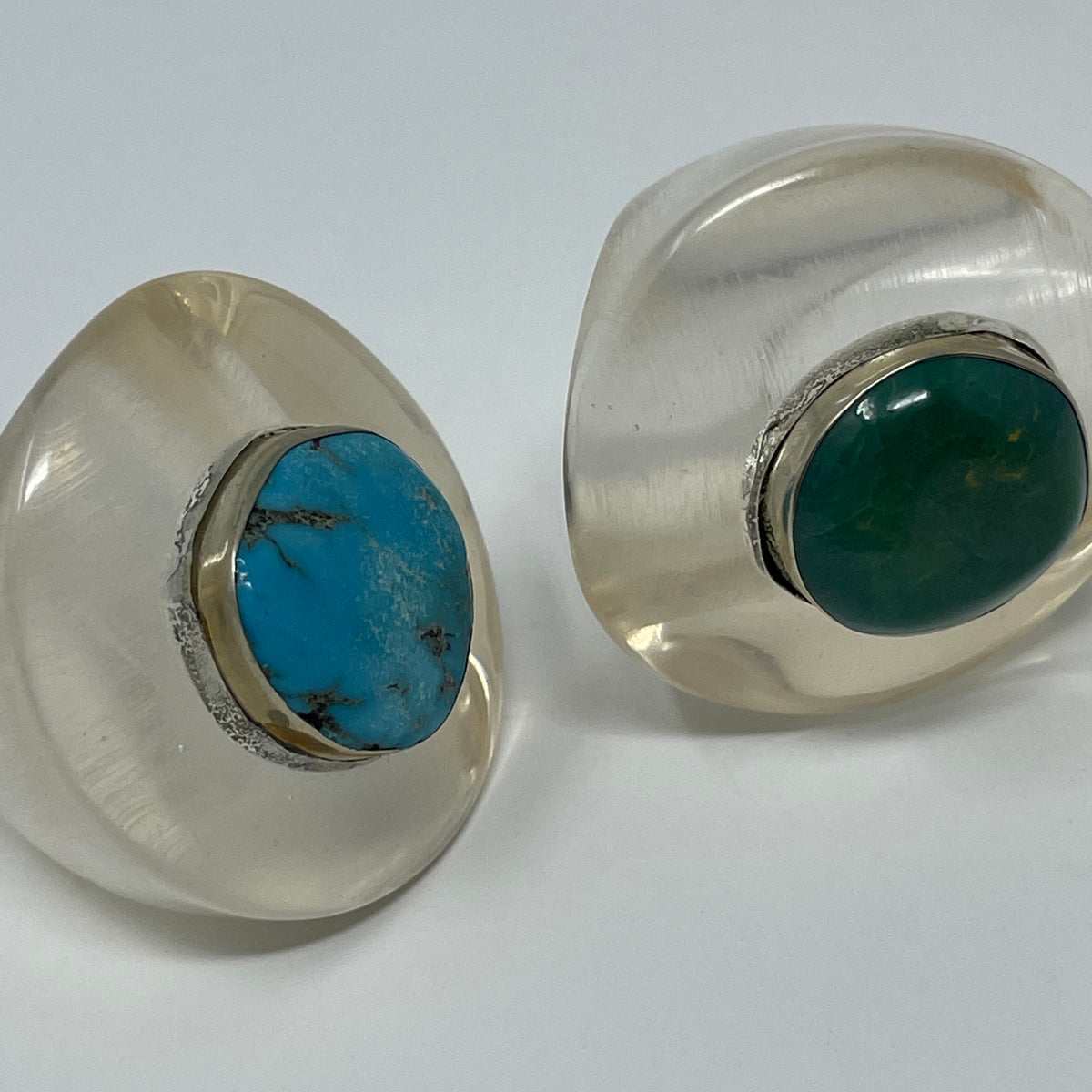Clear Resin Ring with Natural Stone